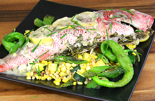 grilled whole fish in foil