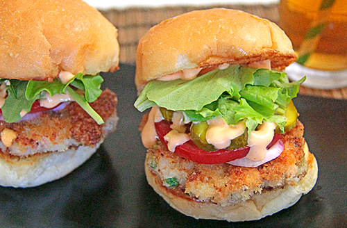 Weeknight Dinner Week: Salmon and Shrimp Burgers